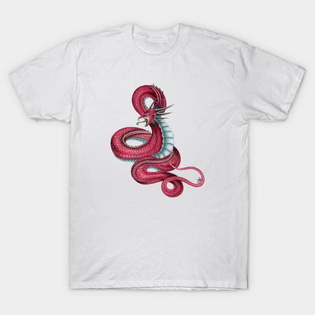 Wyrm red T-Shirt by Sandra Staple